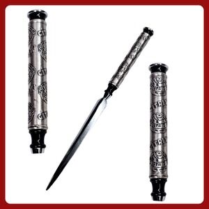 Citrix Letter Opener Silver Tone Embossed Globe Logo Corporate Swag 6.5" Vintage